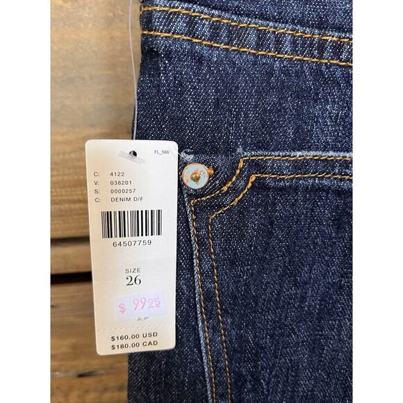 ANTHROPOLOGIE PILCRO The Bow Boyfriend Jeans Dark Distressed Denim SZ 26 NWT - Picture 5 of 16